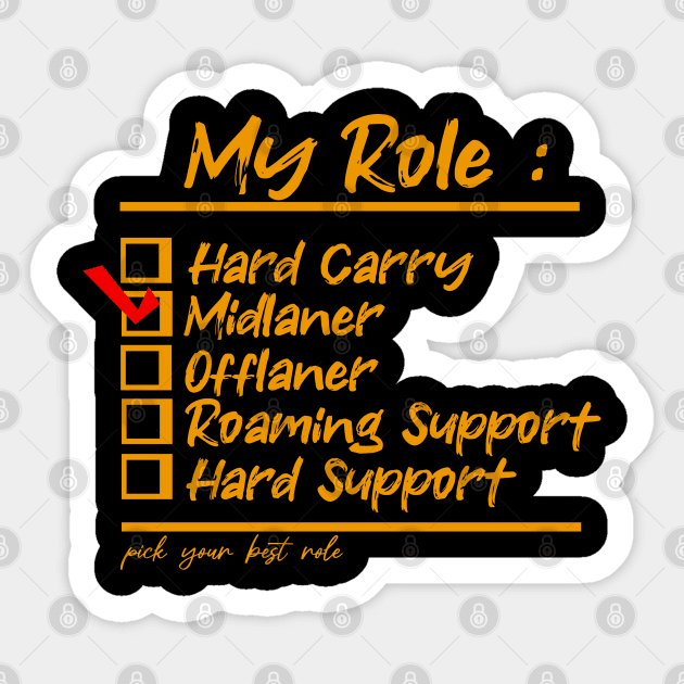 Midlaner role play game Sticker by araharugra